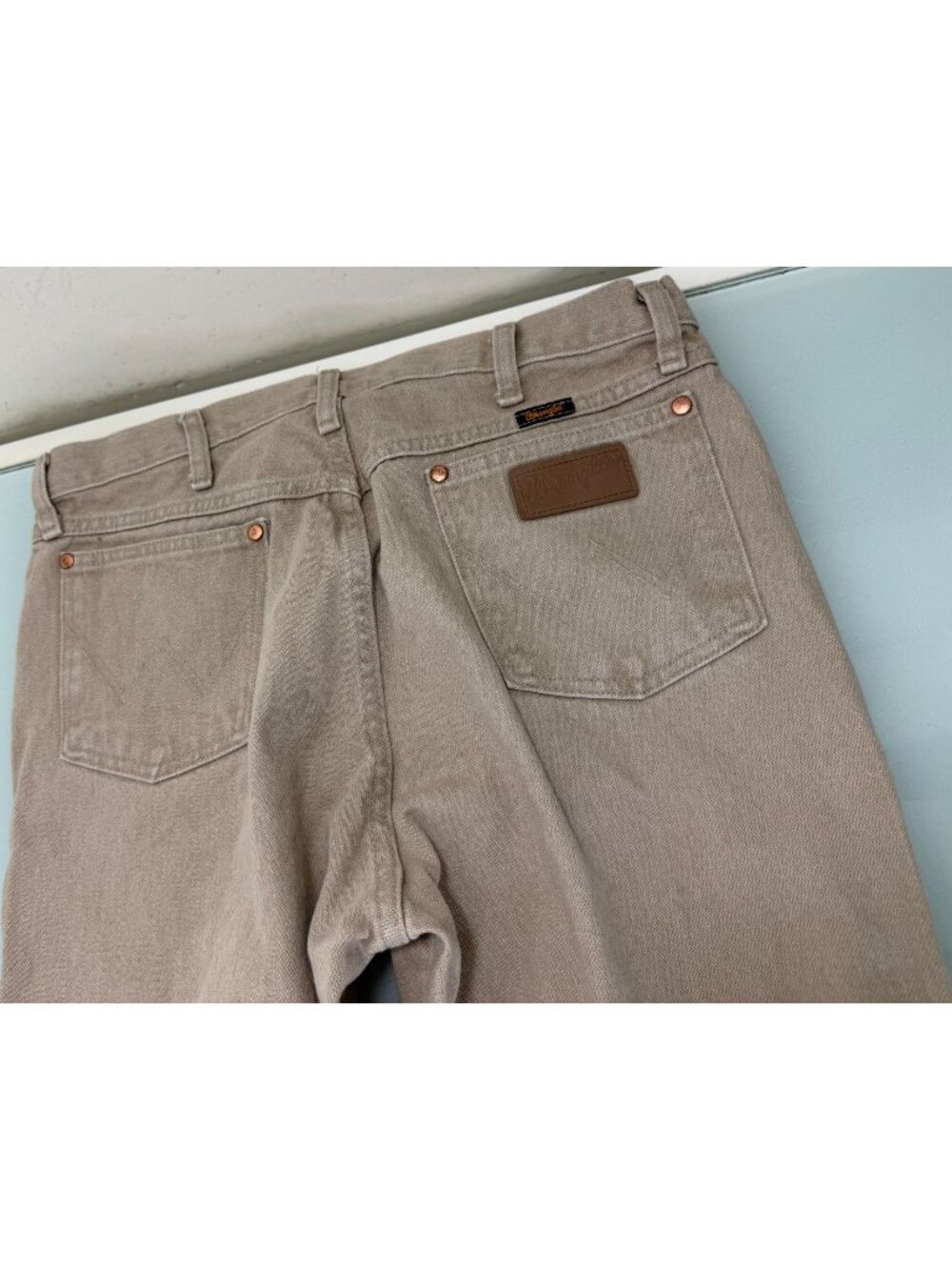 Wrangler Cowboy Cut Jeans Mens 35X36 Actual 33X36 Beige Regular Fit 1013MWZTN